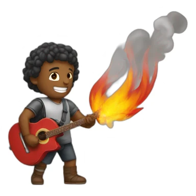 Predio pegando fogo sticker