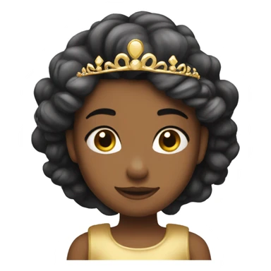 dainty gold tiara princess sticker