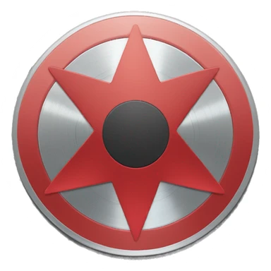 a cd disc with a red star in the middle of it sticker