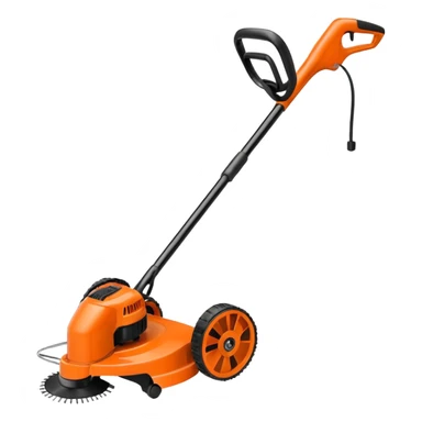 Echo lawn trimmer with  orange  sticker