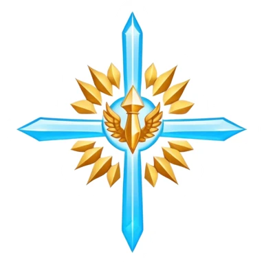 saint emblem holy light blue sticker