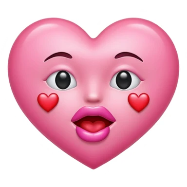 Heart shaped kiss emoji sticker