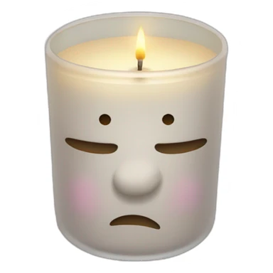 Candle in a jar without cap sticker