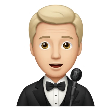 male opera singer singing sticker