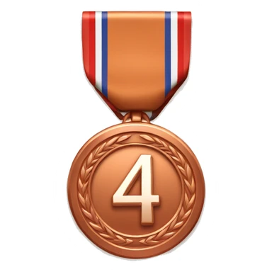 Copper 4th place medal sticker