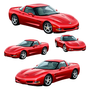 red corvette c5 from 2004 sticker