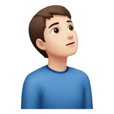 Person starrying at sky from room window  sticker