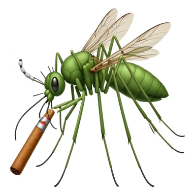 mosquito fumando un cigarro sticker