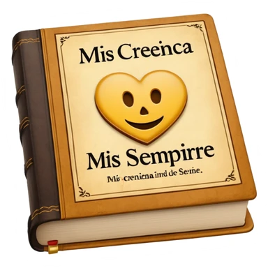 a book with the name "mis creencia de siempre" sticker