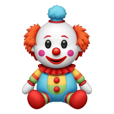 soft clown toy for children, plushie sticker