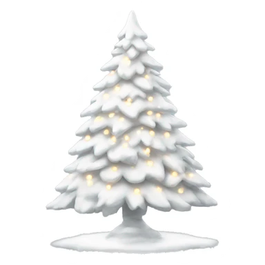 aesthetic white christmas tree sticker
