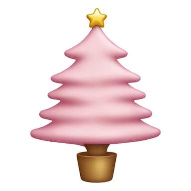 Light pink Christmas tree with ornaments  sticker