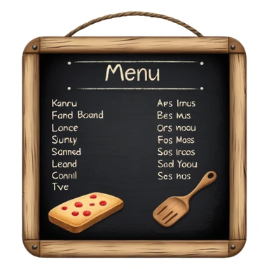 Menu board sticker