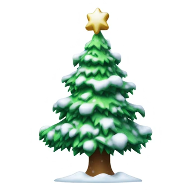 christmas tree with snow sticker