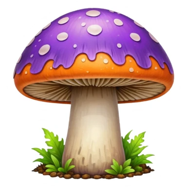 psychodelic mushroom single simple colorful harvested sticker