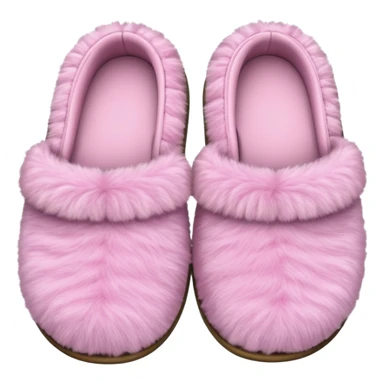 Pink fluffy slippers sticker