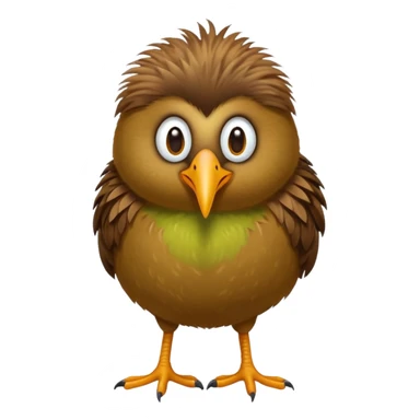 Kiwi bird on two feet longer beak qnd more round sticker