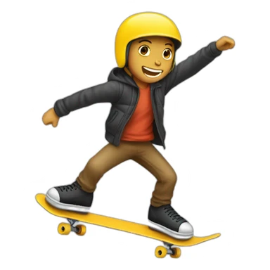Skater riding a magnet sticker