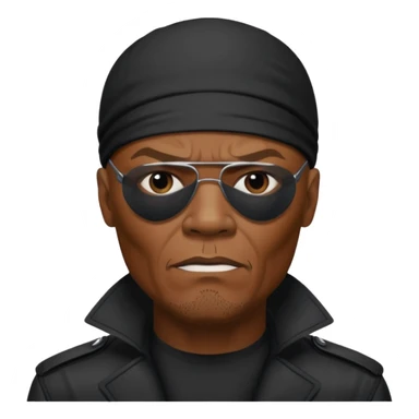 Nick Fury Samuel L. Jackson one eye covered with eye patch sticker