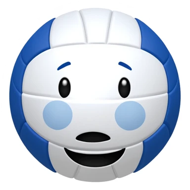 volleyball with frowny face bc game LOSS oh no sticker