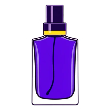 Fancy AVON fragrance bottle with purple liquid sticker