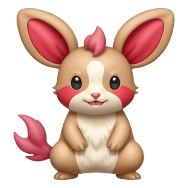 Teddiursa-Minccino-Plusle-fusion  sticker