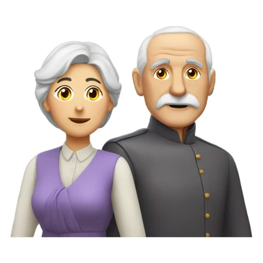 Grandmother and Grandfather monument in the mountains of Artsakh sticker