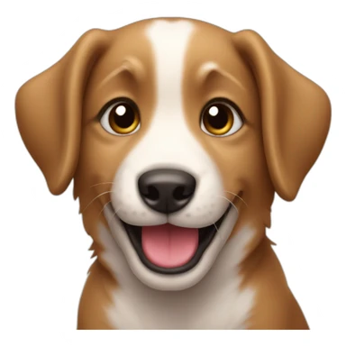 happy puppy with christmas sticker