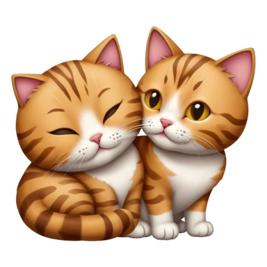 cat kissing sticker