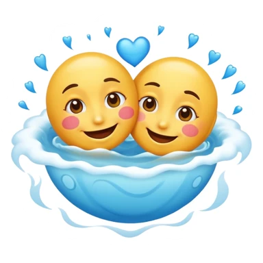 An emoji that's feeling a whirlpool of happiness. Blushing and feeling in love. Grinning and smiling and making a kissy face. Something sweet and perfect to send to someone you love. Not a familiar love something deep and profound. Something unique. sticker
