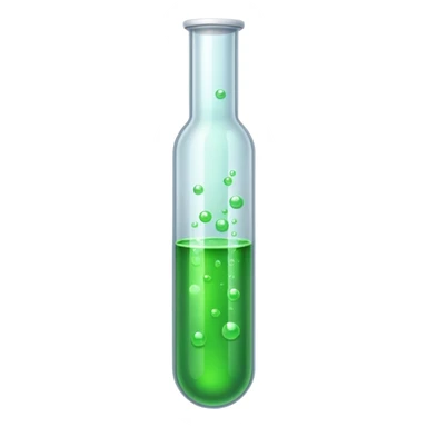 test tube with green liquid sticker