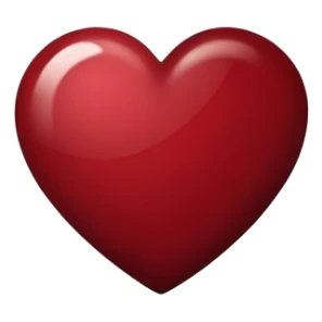 Mahogany-red maroon-red heart shape sticker