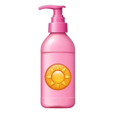 suntan lotion pink bottle  sticker