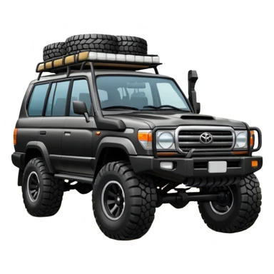 Modified Toyota landcr black color car uiser sticker