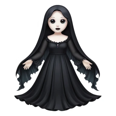 Dead ghost, black gothic style sticker