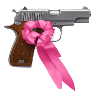 pink pistol with a pink ribbon sticker