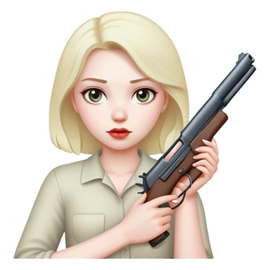Girl with gun sticker