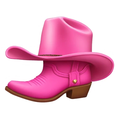 pink cowgirl hat and pink cowgirl boots sticker