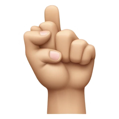 a fist looking up with index and pinky fingers extended sticker