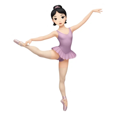 WOMAN BALLET DANCER BLACK HAIR AND NOT IN TUTU ONLY TWO LEGS sticker