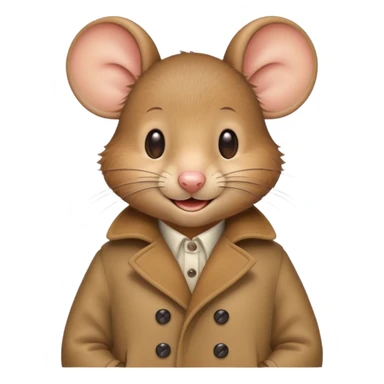 mouse wearing coat sticker