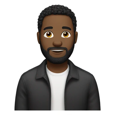 bearded black man with short black hair sticker