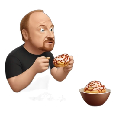 louis ck eating a cinnabon sticker