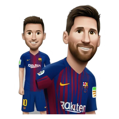 Messi, à côté de Ronaldo sticker