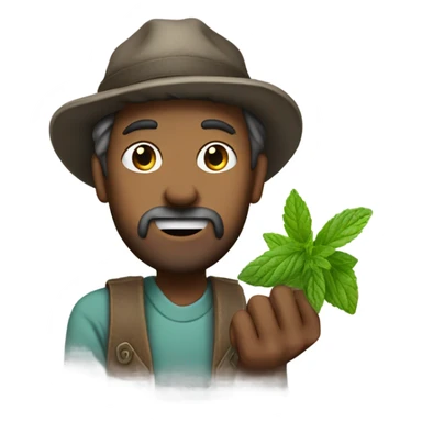 A hobo offering a mint sticker