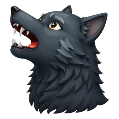 Lobo negro aullando sticker