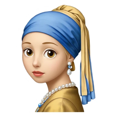Girl with a Pearl Earring painting sticker