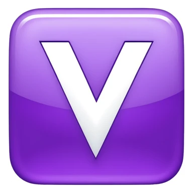 generate an emoji for the letter v inside a square sticker
