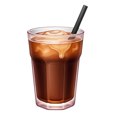 Cold brew coffee with rose mini small size glas sticker