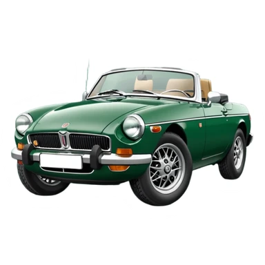1977 British racing green Mgb roadster chrome bumper wire wheels reg plate YGR 151R  sticker